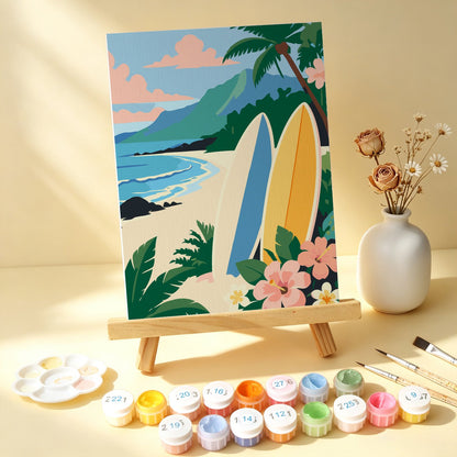 Tropical Shores – Set of 6 Mini Paintings