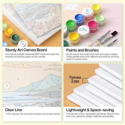 Tropical Shores – Set of 6 Mini Paintings