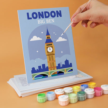 World Landmarks – Set of 6 Mini Paintings
