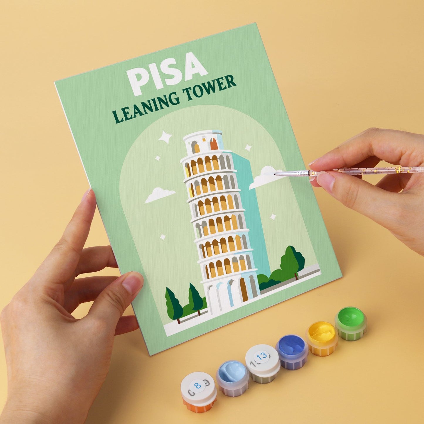 World Landmarks – Set of 6 Mini Paintings