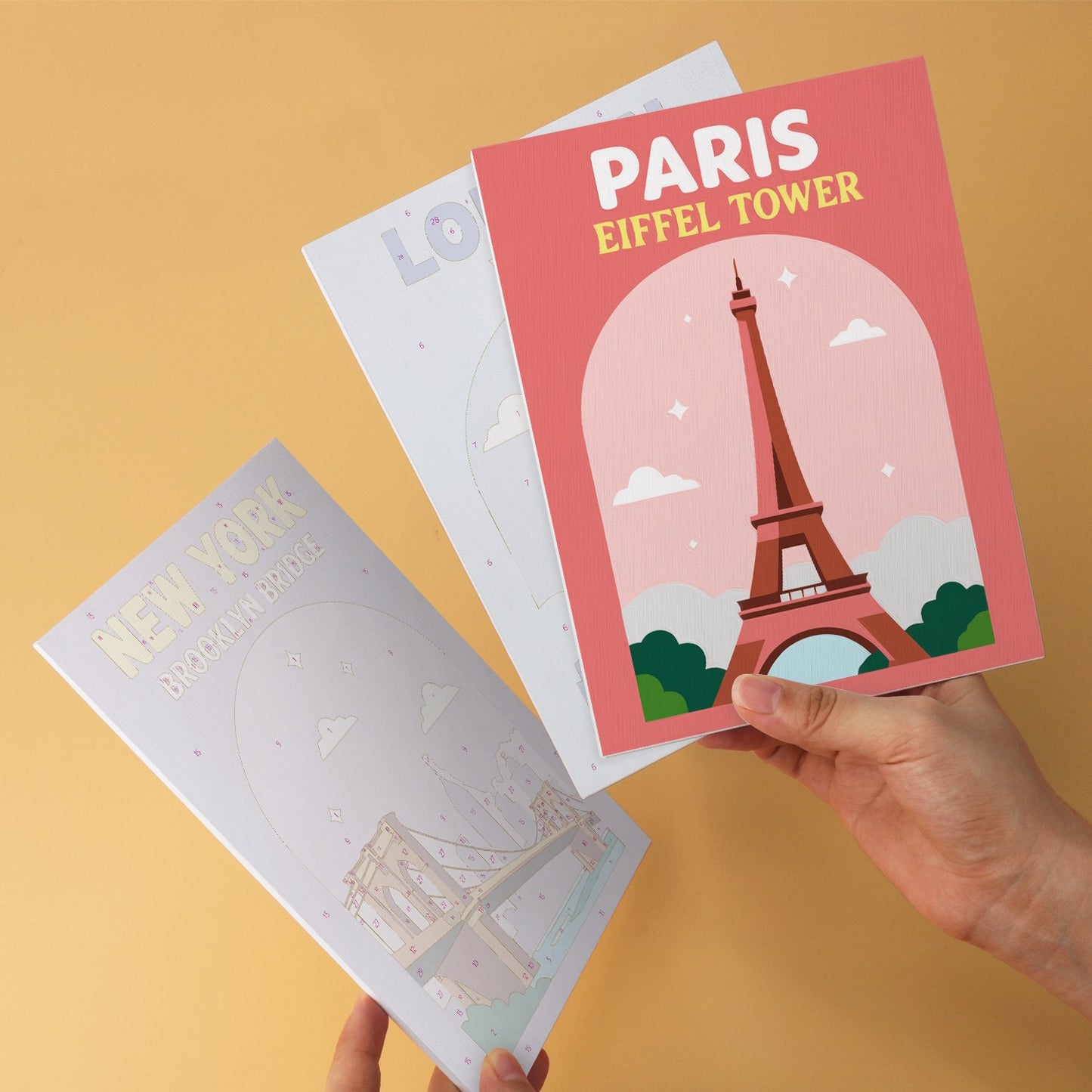 World Landmarks – Set of 6 Mini Paintings