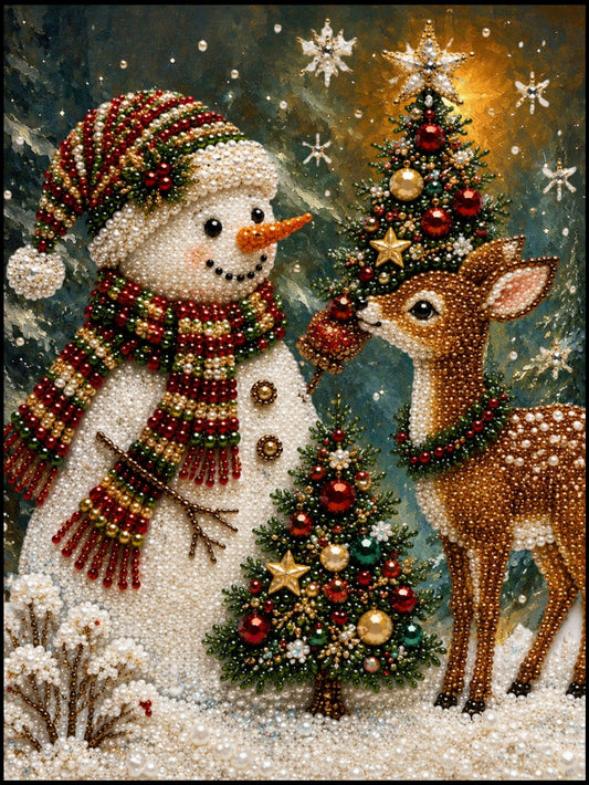 A Winter Friendship Feast - Pearl Painting - miicreative