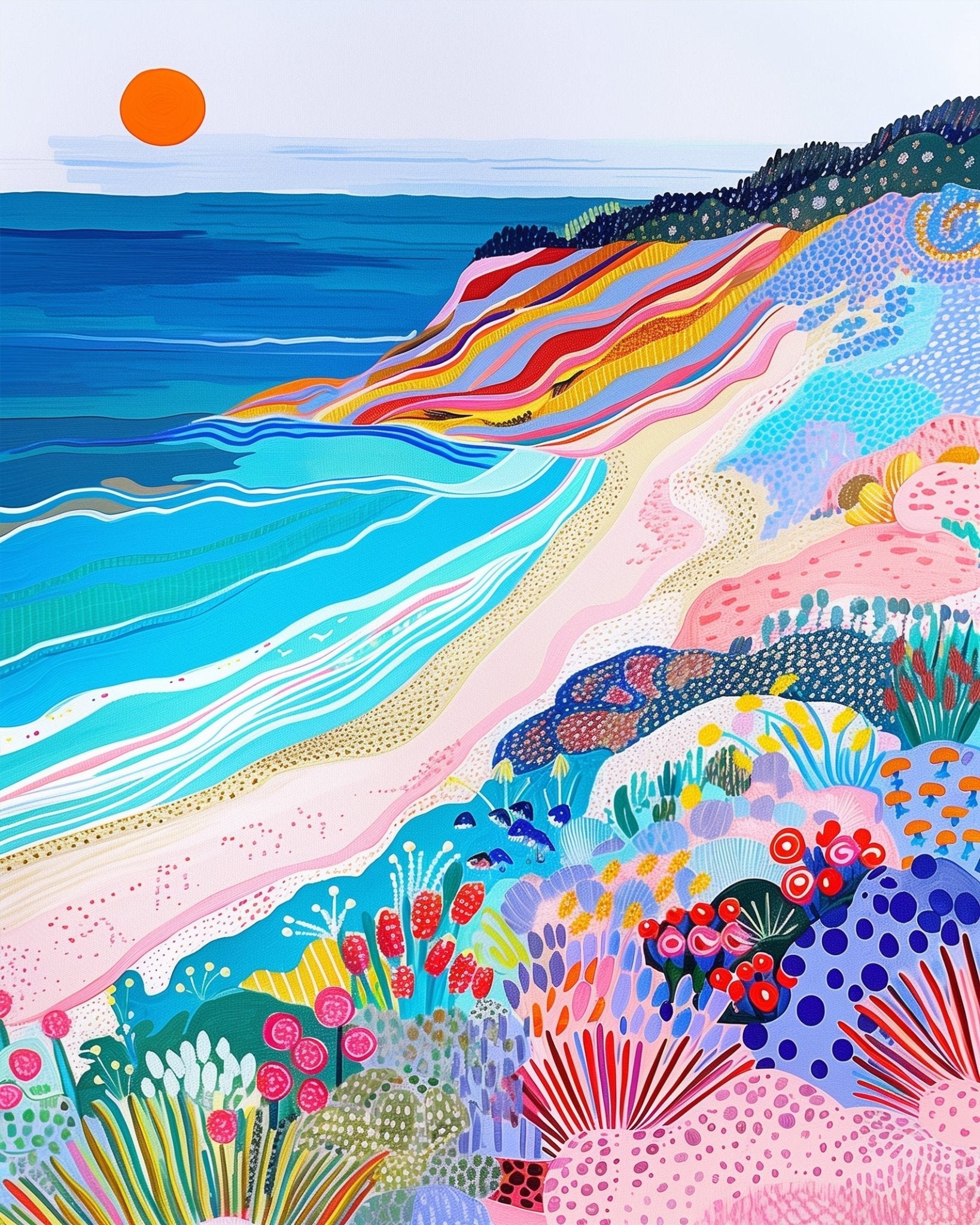 Abstract Australian Coastline - miicreative - Paint by Numbers Custom Kit
