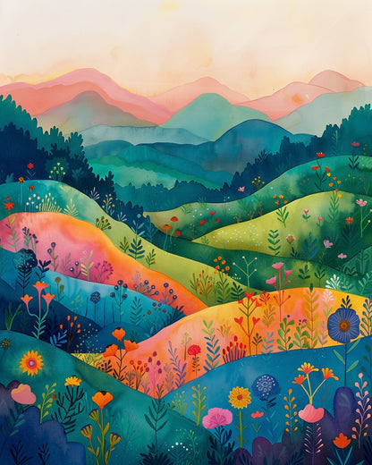 Abstract Colorful Landscape - miicreative