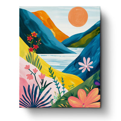 Abstract Colorful Mountains - miicreative - Paint by Numbers Fixed Kit
