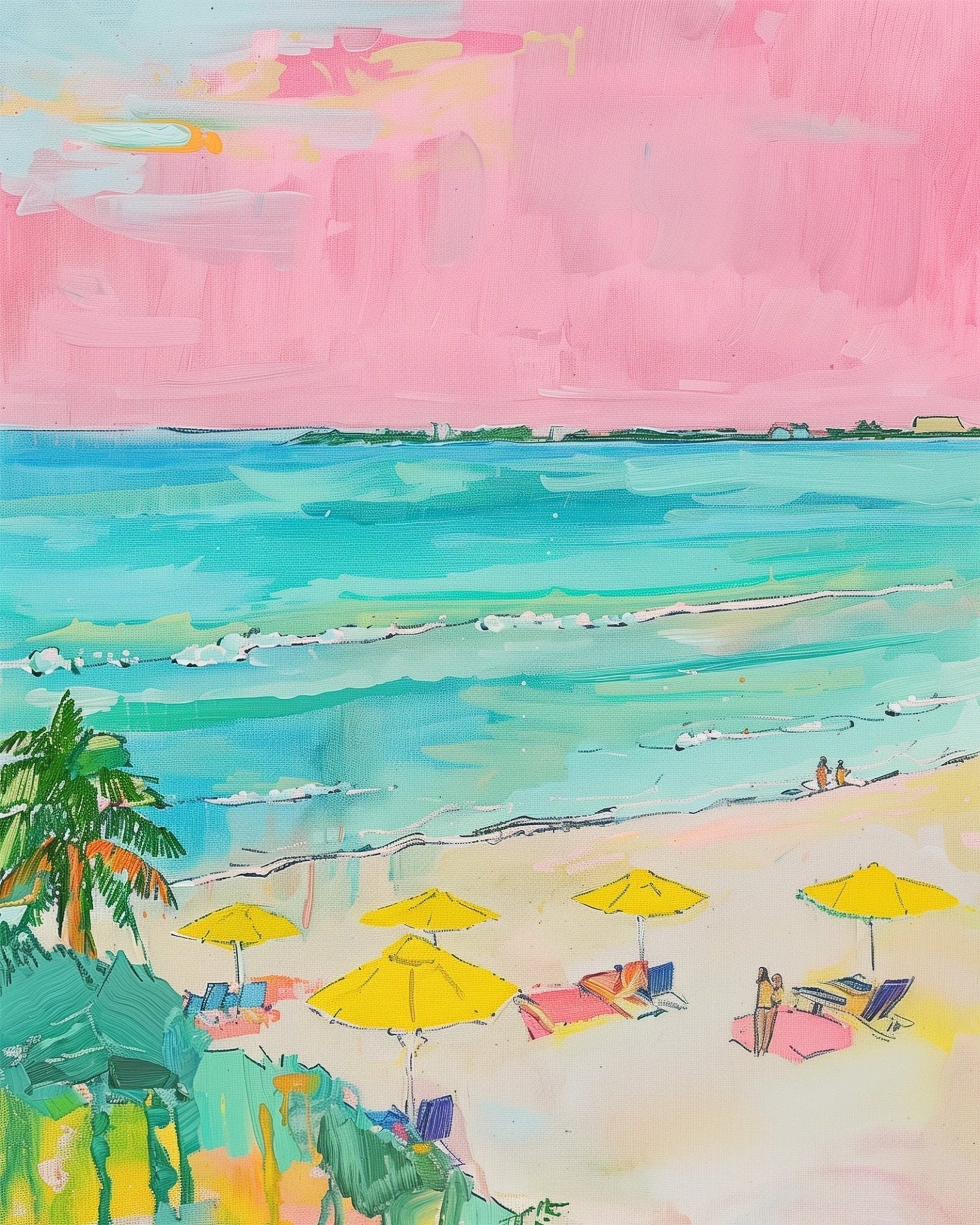 Abstract Miami Beach - miicreative - Paint by Numbers Custom Kit