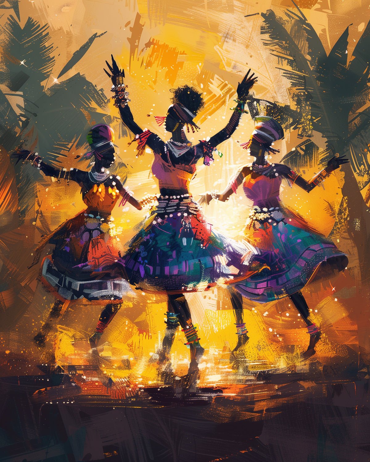 African Dancers - miicreative - Paint by Numbers Custom Kit
