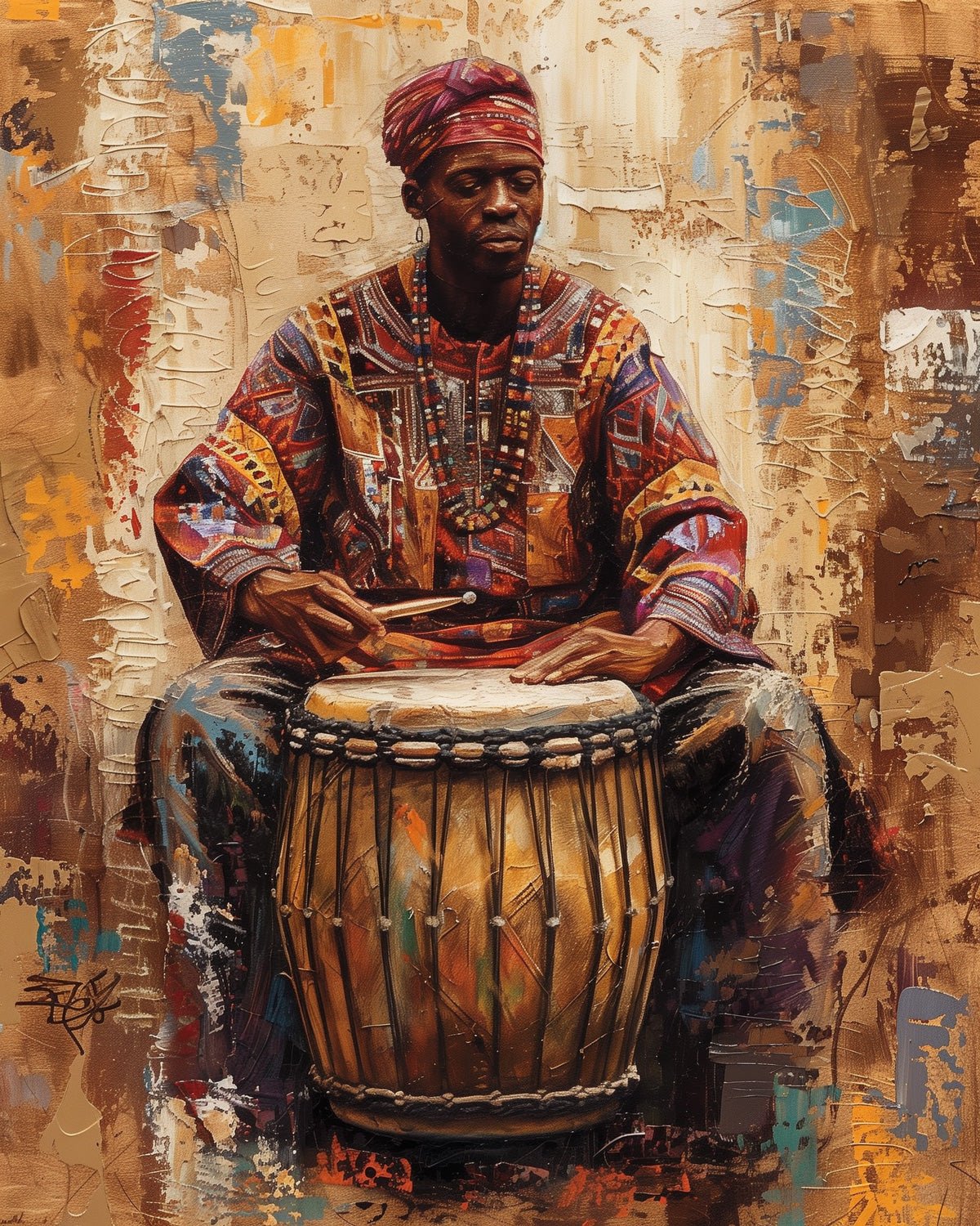 African Drummer - miicreative - Paint by Numbers Custom Kit