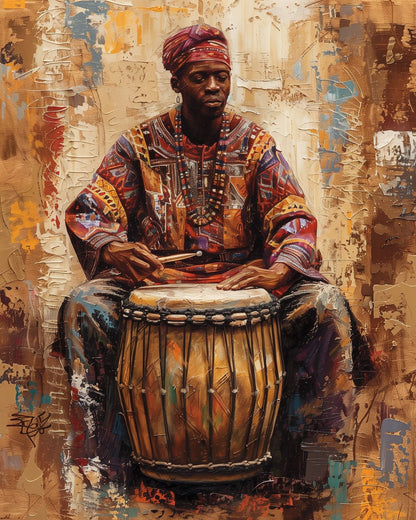 African Drummer - miicreative - Paint by Numbers Custom Kit