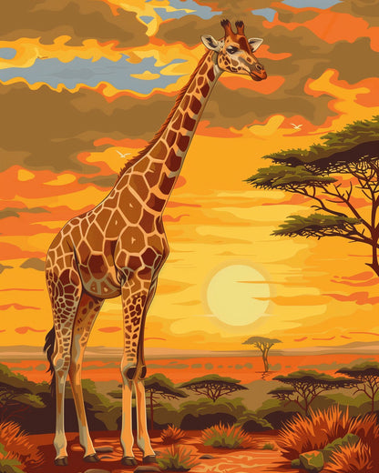 African Giraffe - miicreative - Paint by Numbers Custom Kit