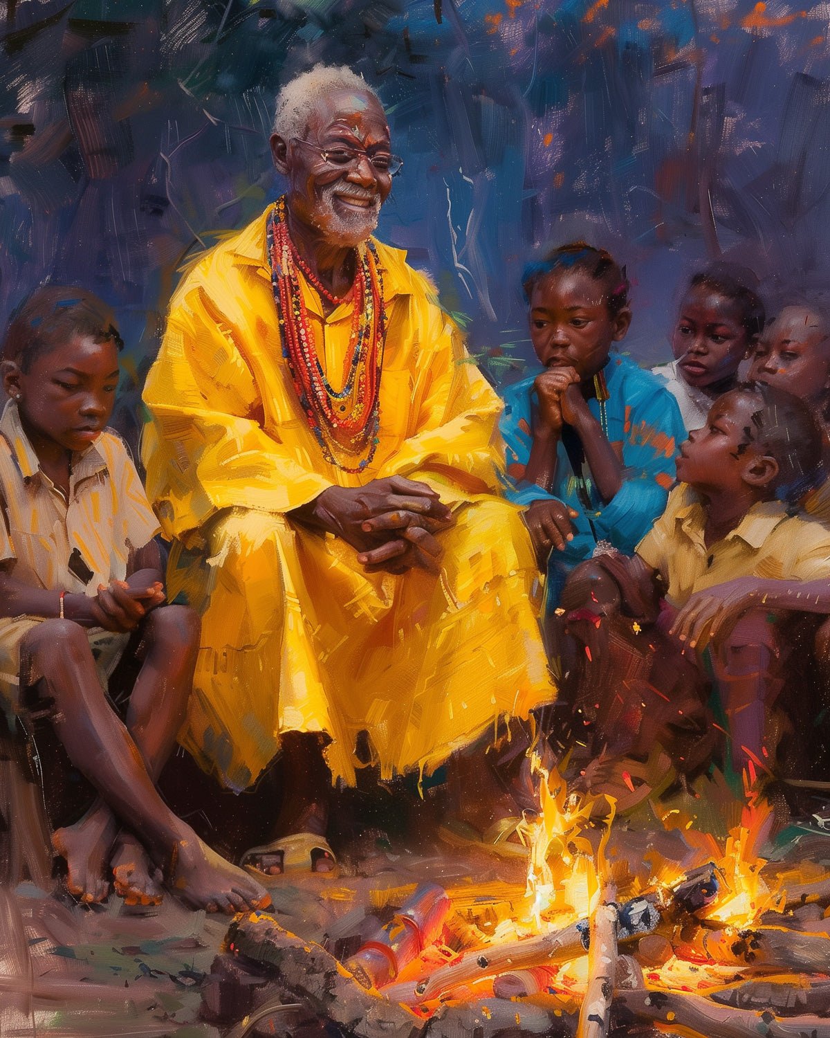African Storyteller - miicreative - Paint by Numbers Custom Kit