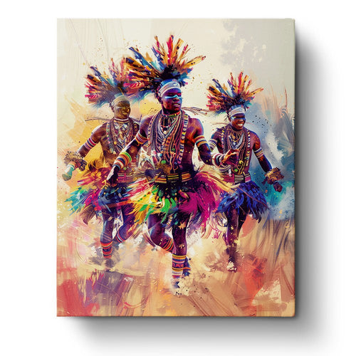 African Zulu Dancers - miicreative - Paint by Numbers Custom Kit