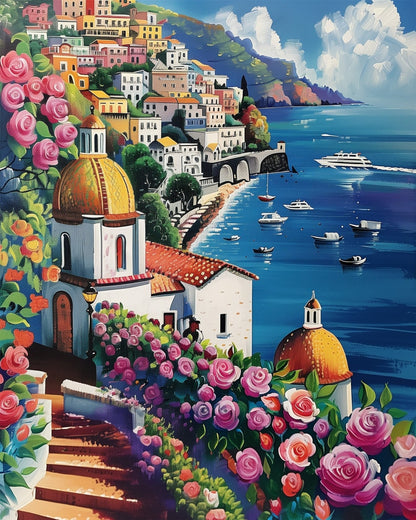 Amalfi Coast - miicreative - Paint by Numbers Fixed Kit - Pre-designed Kit