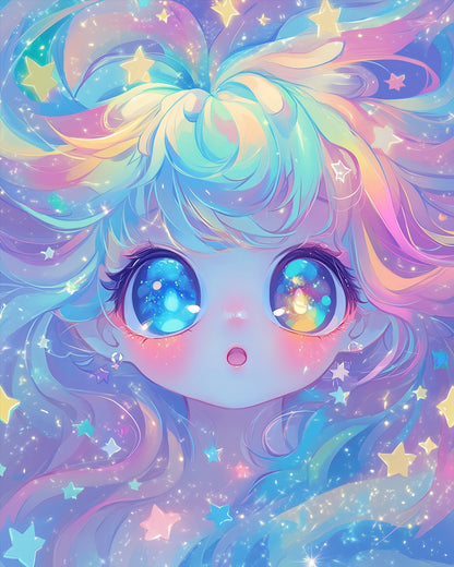 Anime - Inspired Starry Gaze - Galaxies - miicreative
