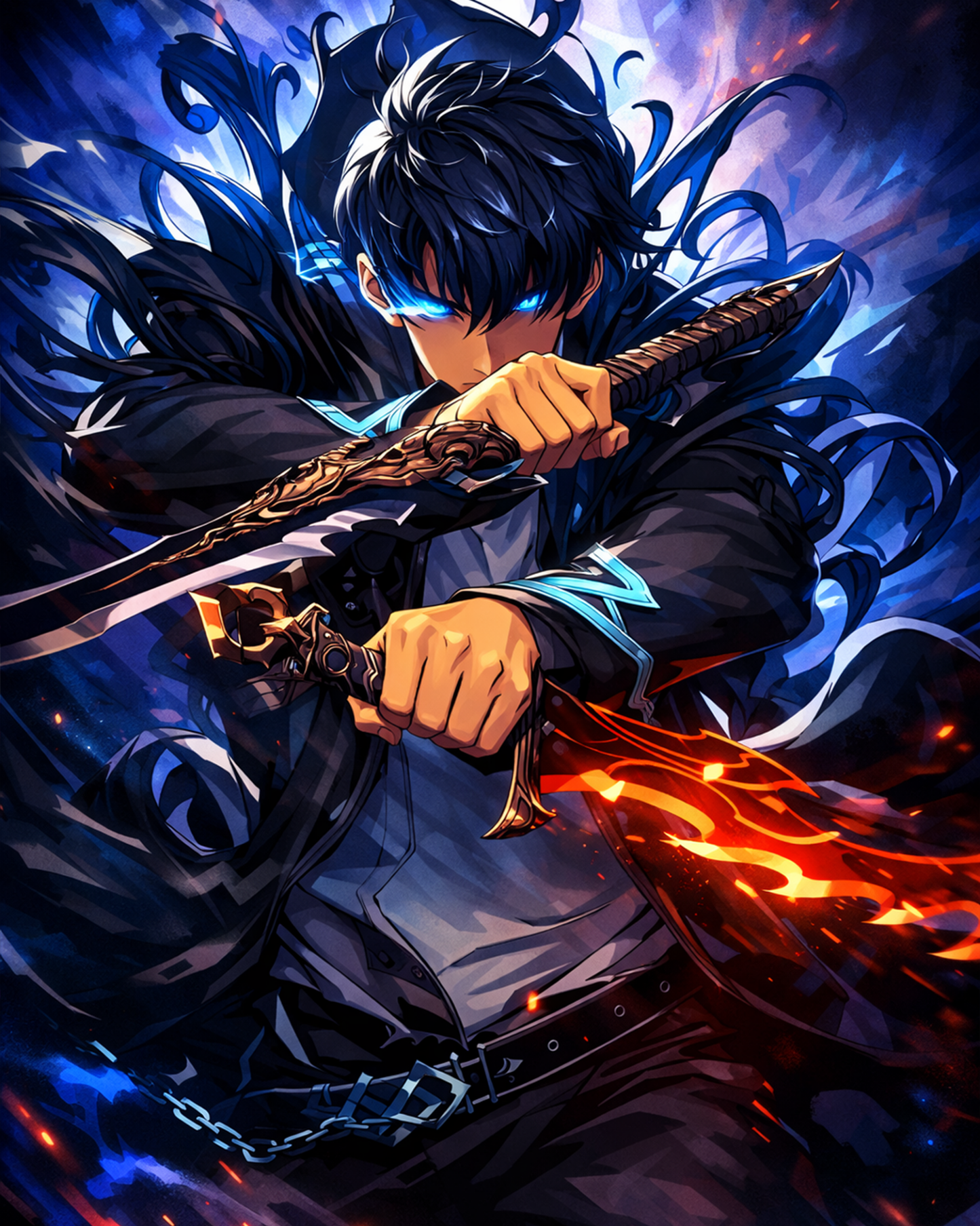 Anime - Inspired Swordsman - Anime - miicreative