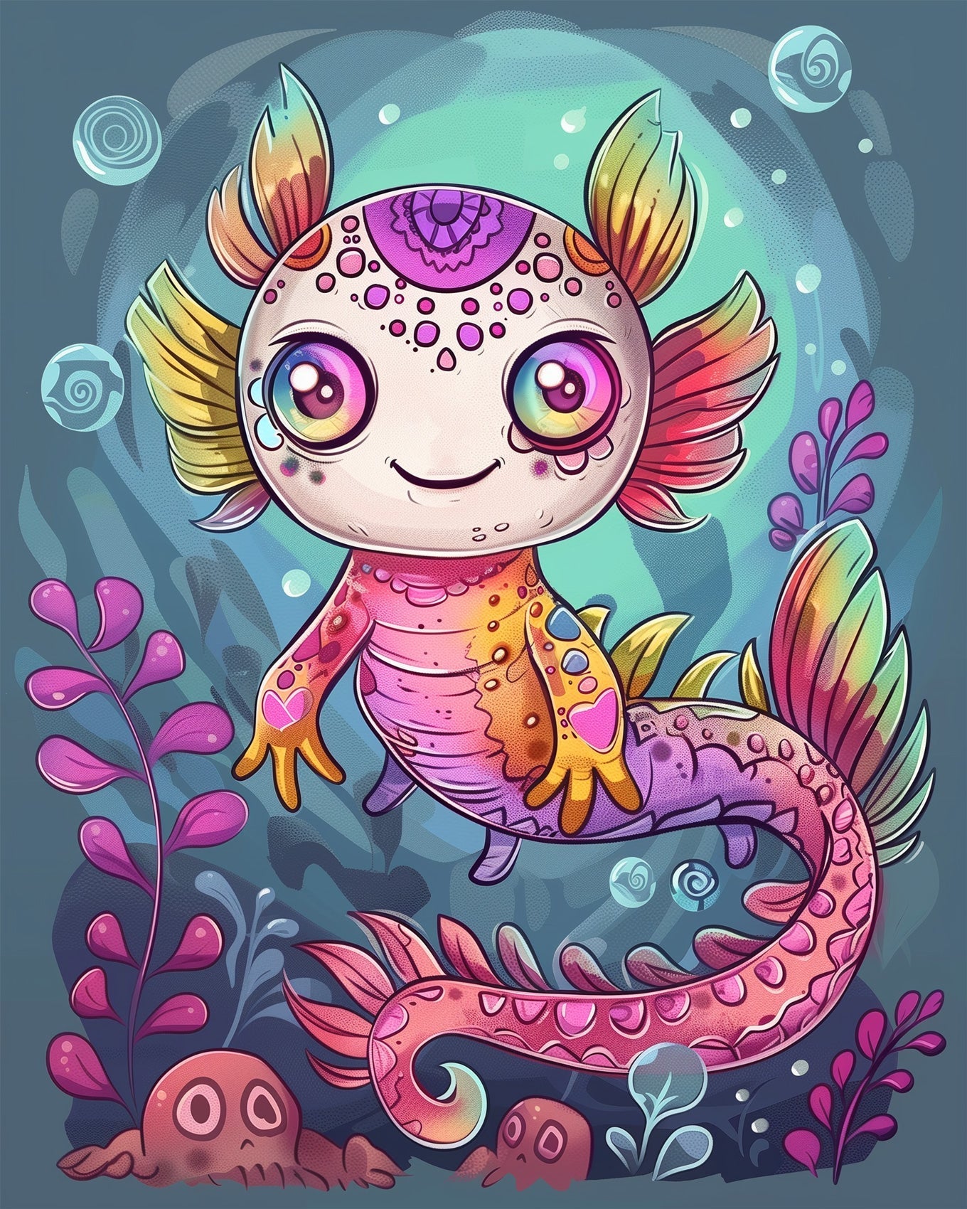 Axolotl Animal - miicreative - Paint by Numbers Fixed Kit - Pre-designed Kit