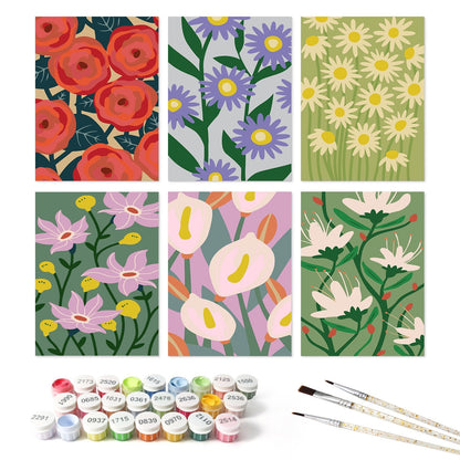 Bloom Garden – Set of 6 Mini Paintings - miicreative