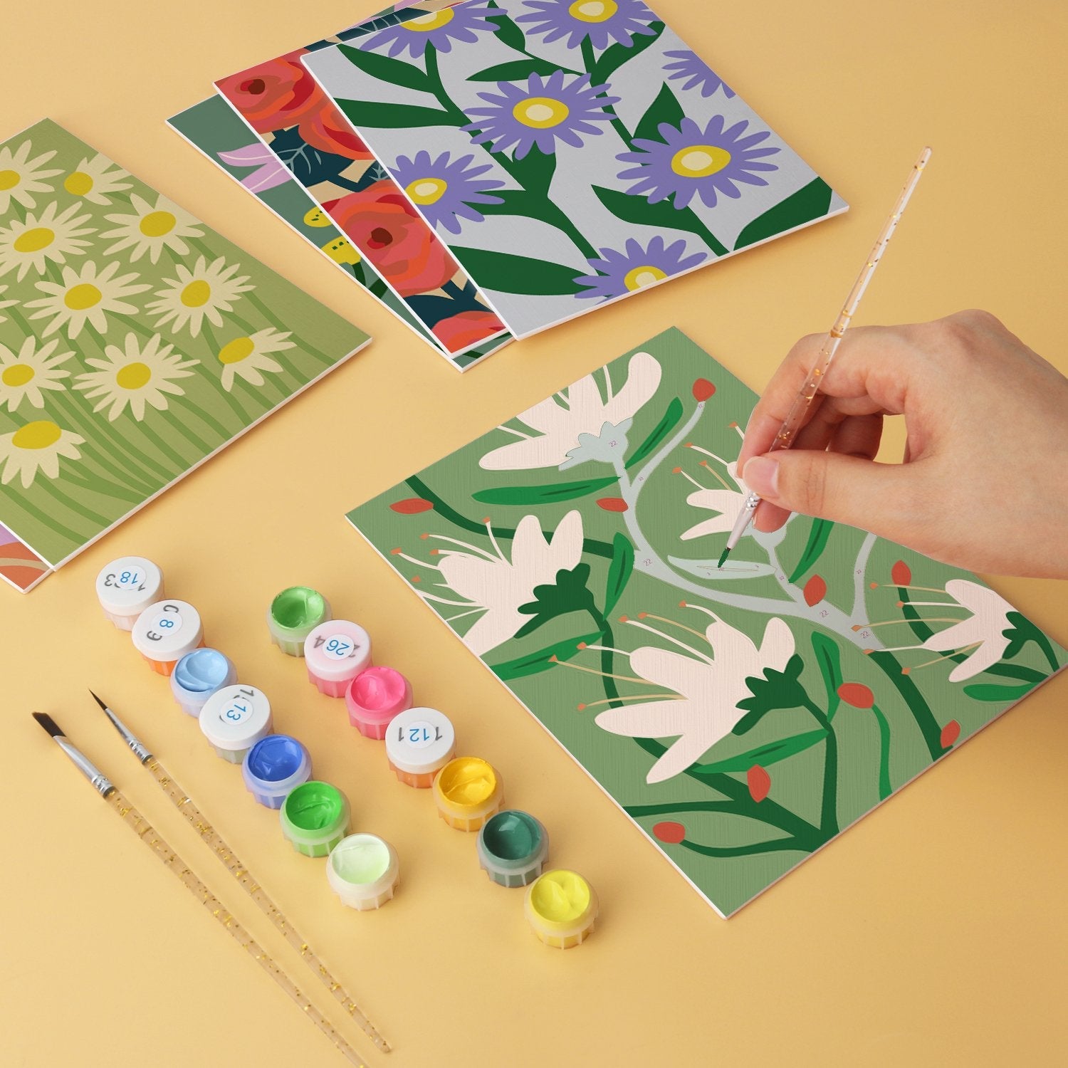 Bloom Garden – Set of 6 Mini Paintings - miicreative