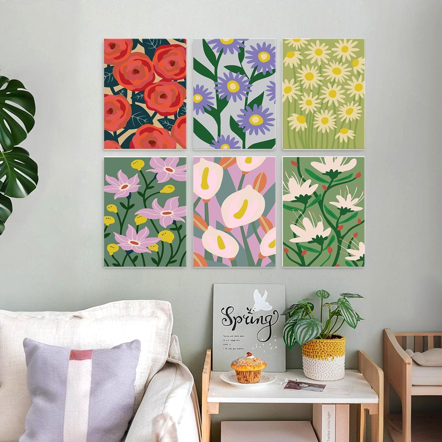 Bloom Garden – Set of 6 Mini Paintings - miicreative