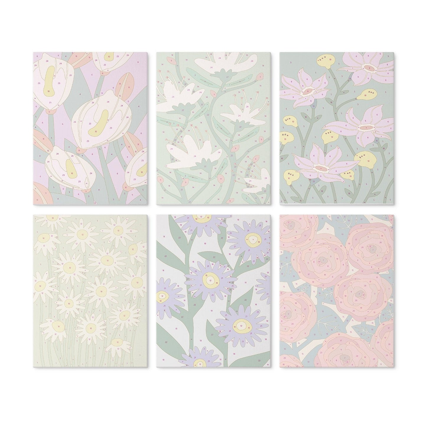 Bloom Garden – Set of 6 Mini Paintings - miicreative