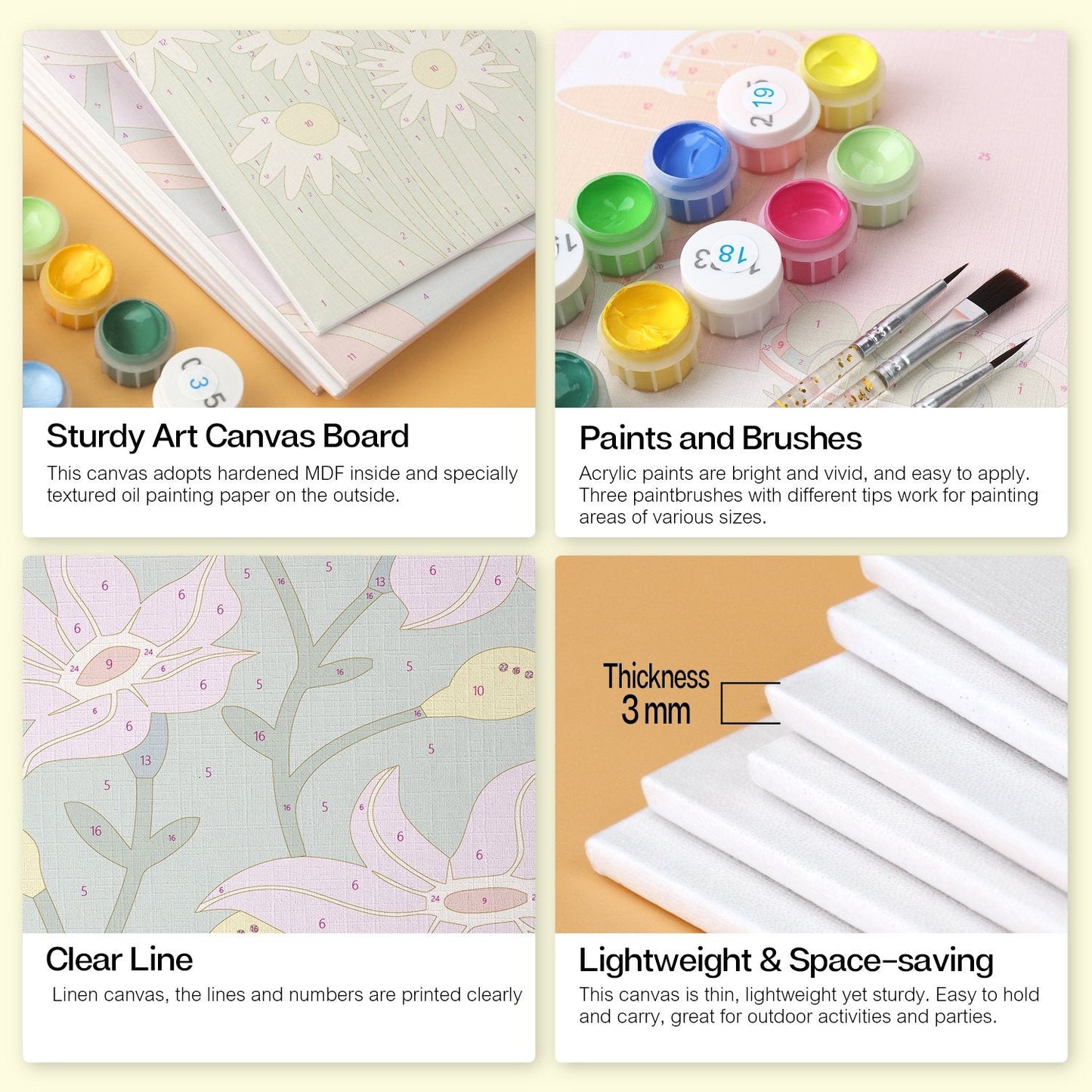 Bloom Garden – Set of 6 Mini Paintings - miicreative