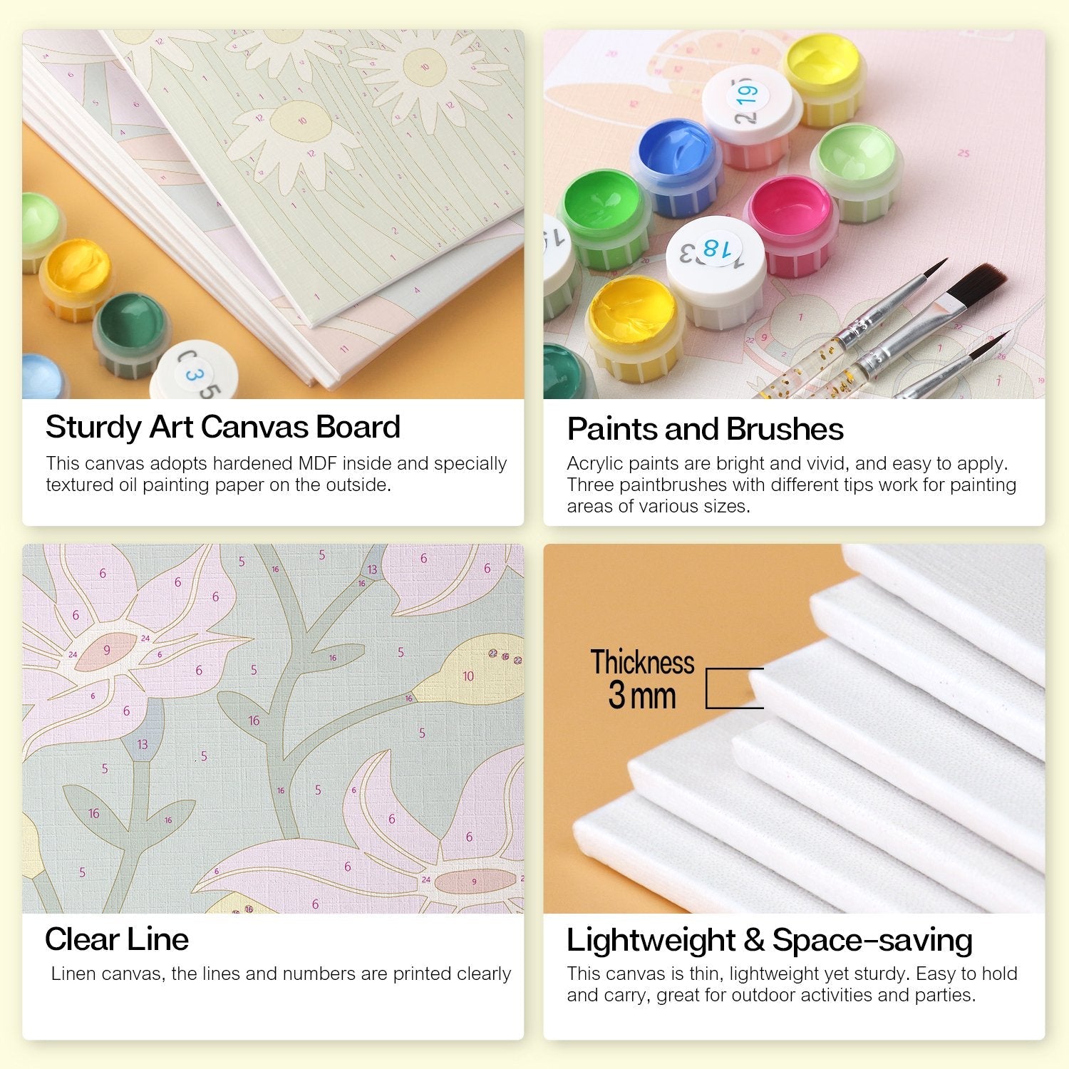 Bloom Garden – Set of 6 Mini Paintings - miicreative
