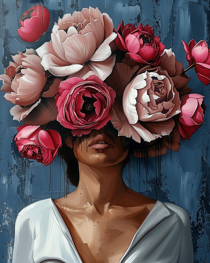 Blooming Elegance - Floral Women - miicreative