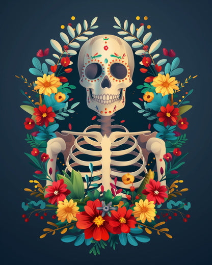 Blooming Eternity - Skeleton - miicreative - Paint by Numbers fixed Kit