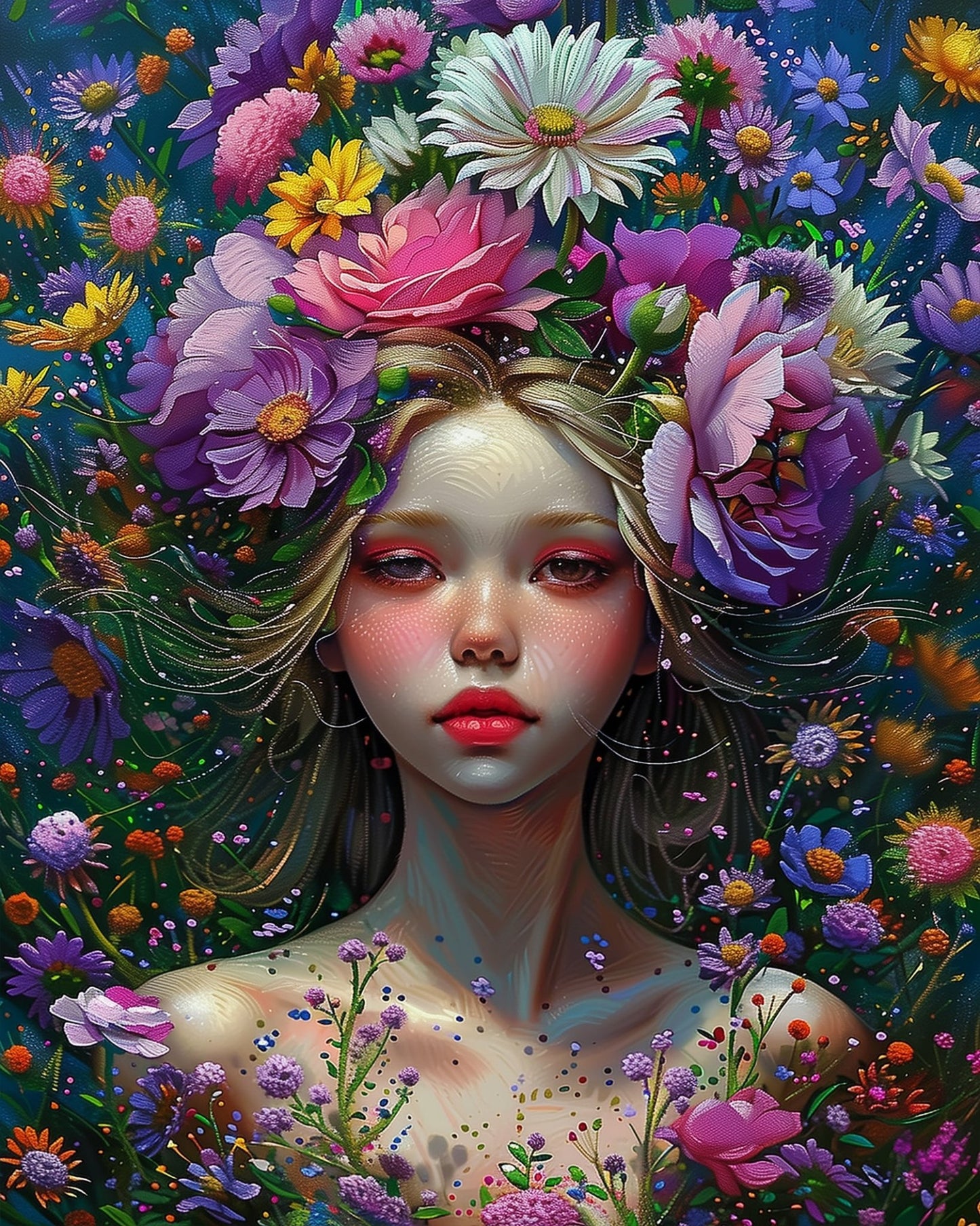 Blooming Serenity - Floral Women - miicreative