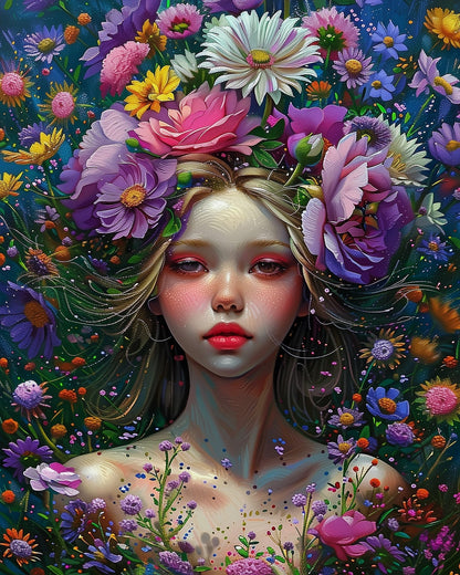 Blooming Serenity - Floral Women - miicreative