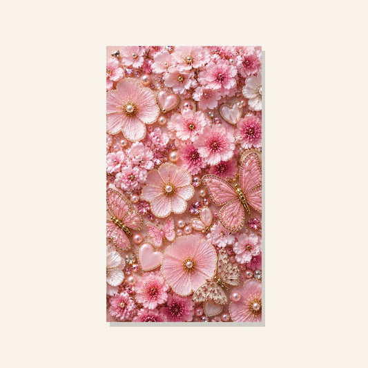 Blushing Butterfly Garden - Pearl Painting - miicreative