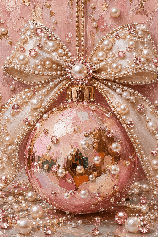 Blushing Pearl Christmas Bauble - Pearl Painting - miicreative