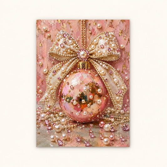 Blushing Pearl Christmas Bauble - Pearl Painting - miicreative