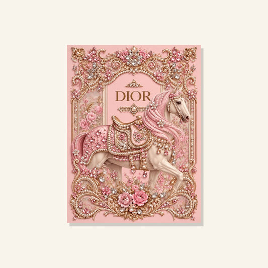 Blushing Rose Royal Stallion - Pearl Painting - miicreative