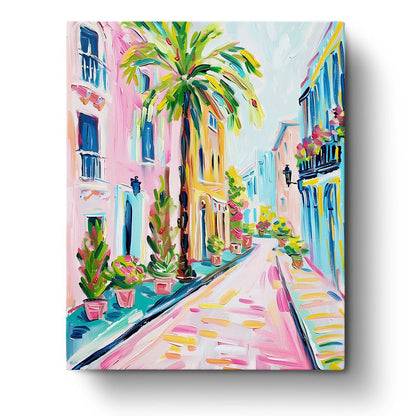 Charingo Charming Pastel Street - miicreative - Paint by Numbers Fixed Kit - Pre-designed Kit