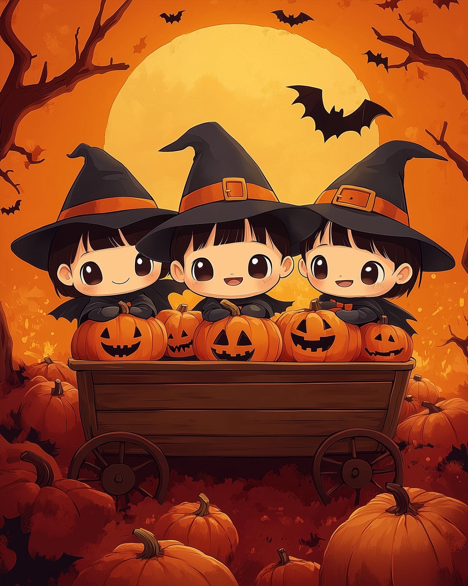 Charming Witches Wagon - Halloween - miicreative