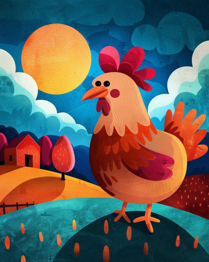 Cheerful Rooster Art Set - Kids - miicreative