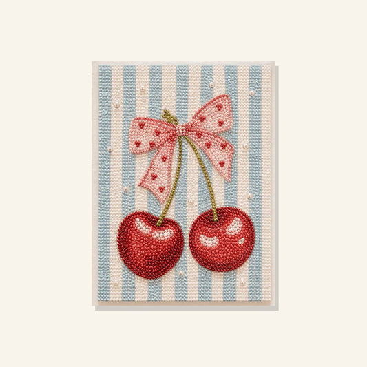 Cherry Bow Bliss - Pearl Painting - miicreative