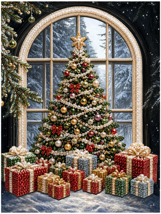 Christmas Wishes Under the Tree – Pearl Painting