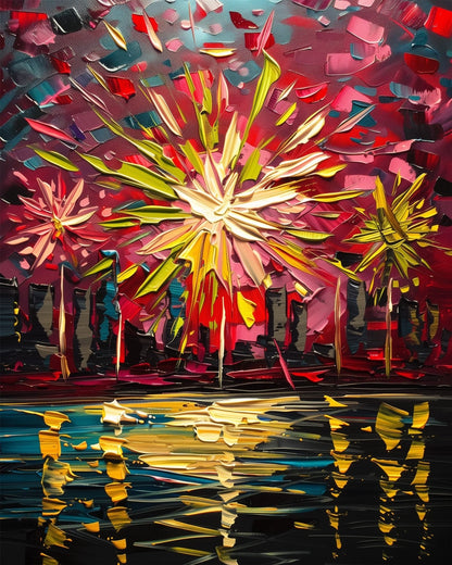 Colorful City Fireworks - USA - miicreative