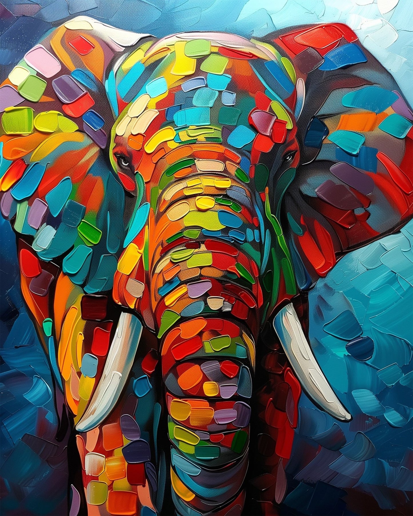Colorful Elephant - Abstract Animals - miicreative