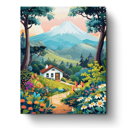 Colorful House Landscape - miicreative - Paint by Numbers Fixed Kit