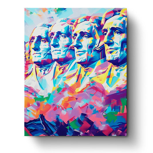 Colorful Mount Rushmore - USA - miicreative