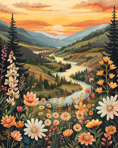Colorful River Landscape - miicreative