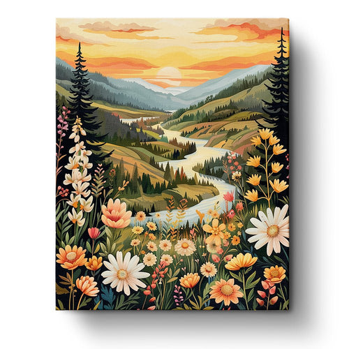 Colorful River Landscape - miicreative - Paint by Numbers fixed Kit