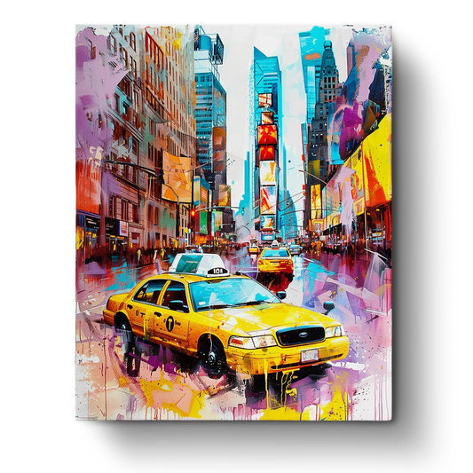 Colorful Times Square Taxi - USA - miicreative