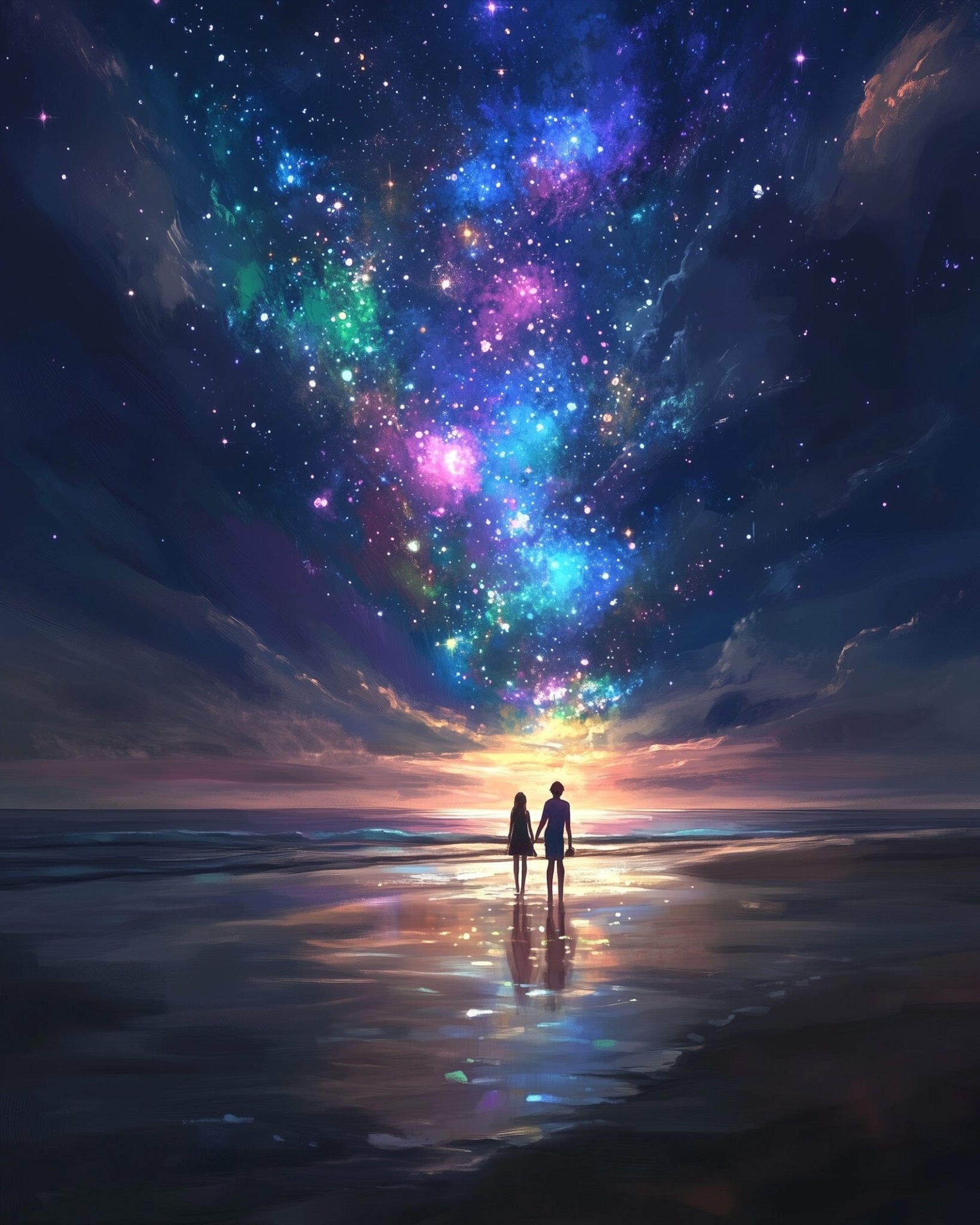 Cosmic Beach Serenity - Galaxies - miicreative