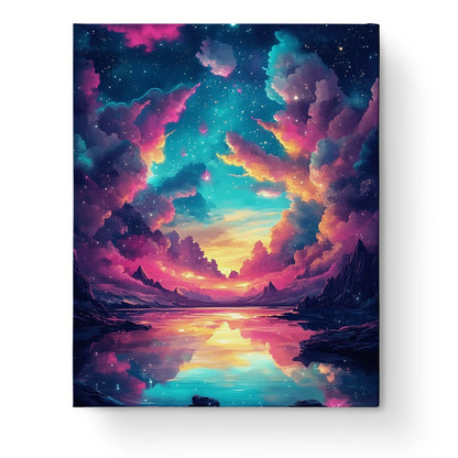 Cosmic Sunset Serenity - Galaxies - miicreative