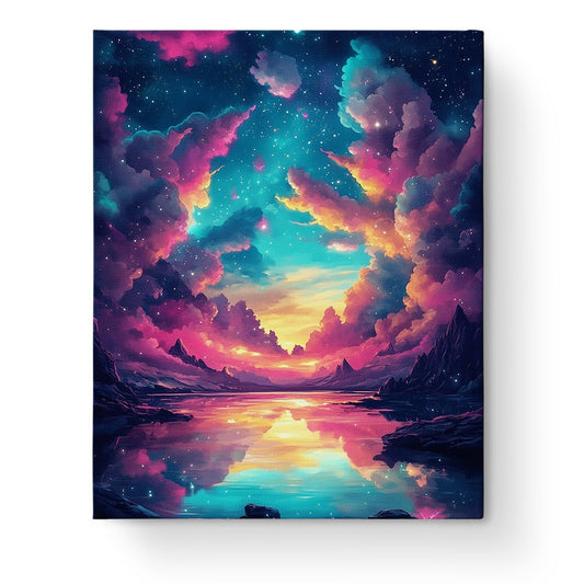 Cosmic Sunset Serenity - Galaxies - miicreative