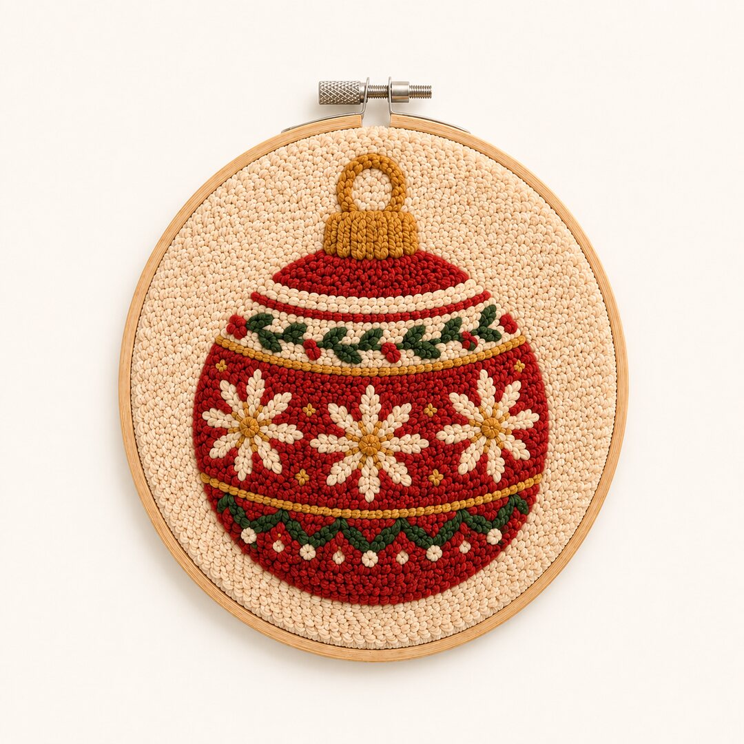 Crimson Christmas Bauble - Circle Edition - miicreative
